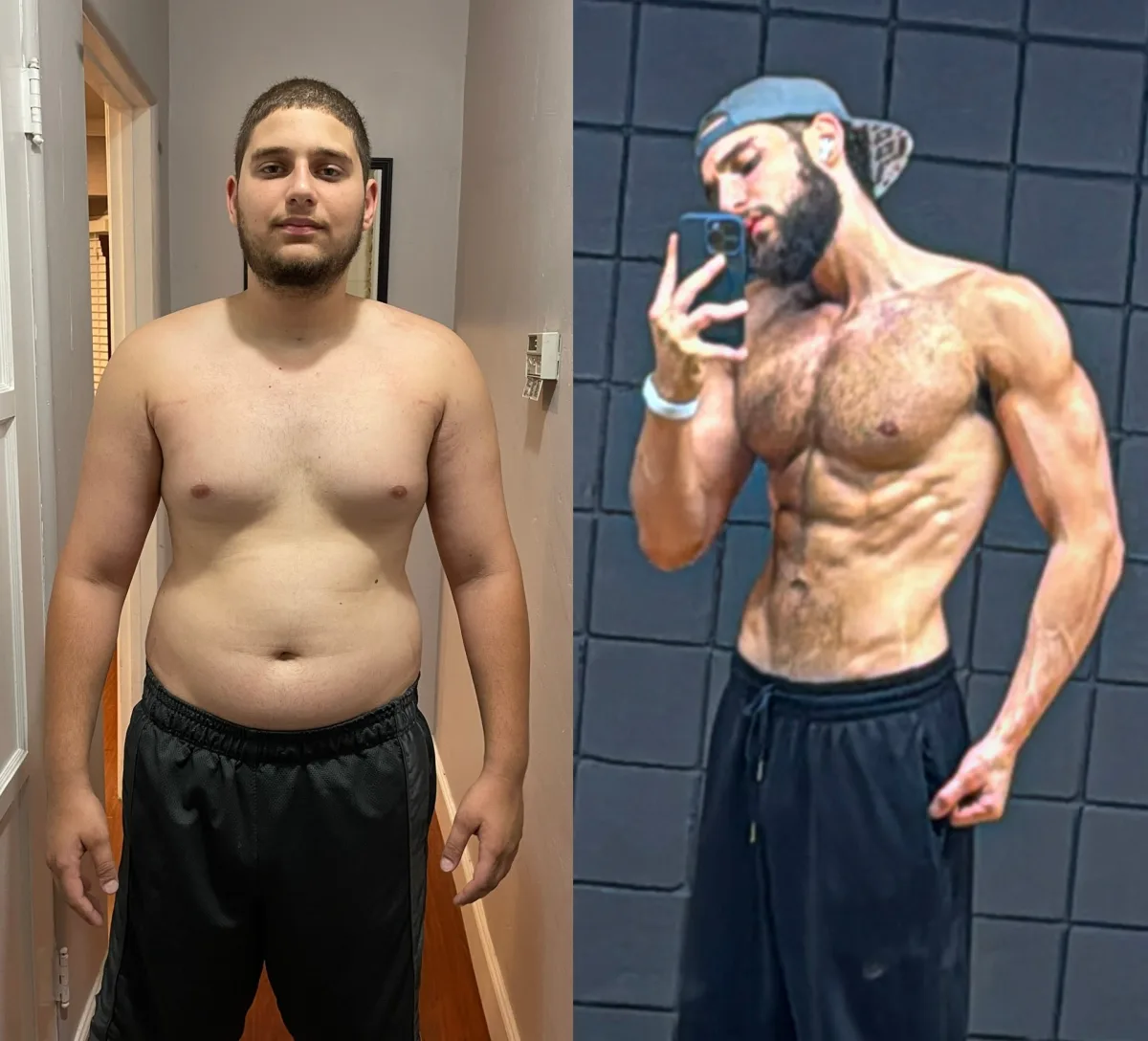 Robert before and after his own weight loss